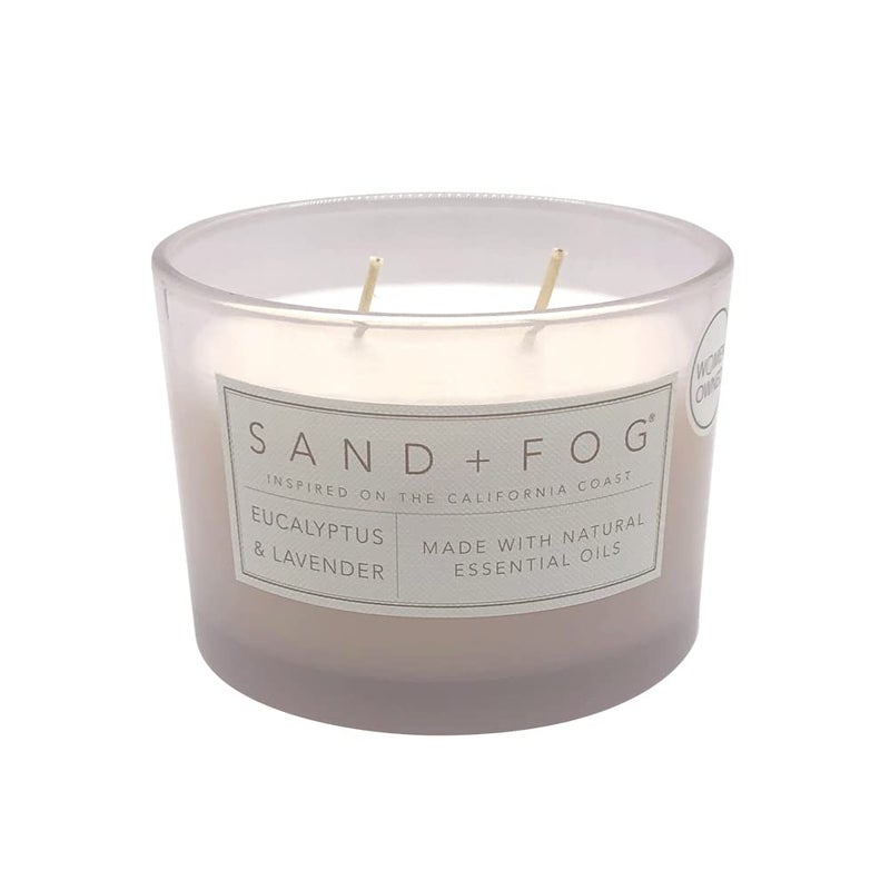 Sand + Fog Scented Candle - Eucalyptus Lavender - Additional Scents and Sizes - 100% Cotton Lead-Free Wick - Luxury Air Freshening Jar Candles - Perfect Home Decor - 12oz - Image 2